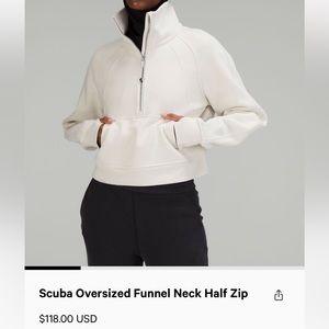 COPY - Lululemon Scuba oversized funnel neck half zip hoodie